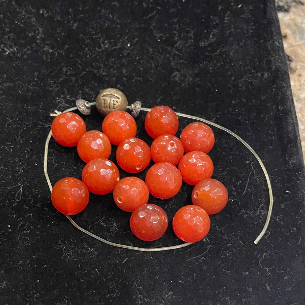 Vibrant Orange Beaded Bracelet by
